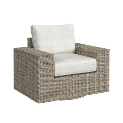 Oglesby Swivel Chair - Natural and Olefin Beige