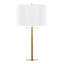Lampe de table contemporaine en métal 28 po avec lin blanc Cosmo-1146018092