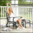 Comfortable High Back Glider Chair Set with Ottoman for Outdoor Relaxation-170561201