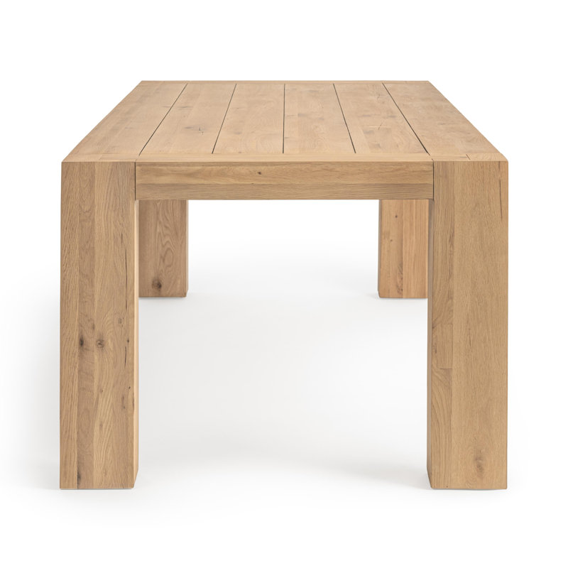 Kingston 89" Reclaimed Oak Wood Transitional Dining Table In Natural Tone, Coastal Haven