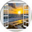 «Open Window to Bright Yellow Sunset», photographie-168042338-168042349