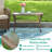  Wicker Patio Coffee Table, 34.48" Rectangle Outdoor Coffee Table With Tempered Glass Top And 2-Tier Storage Shelf, All-Weather Rattan Patio Side Table For Outside Poolside Deck Garden, Brown-491436793