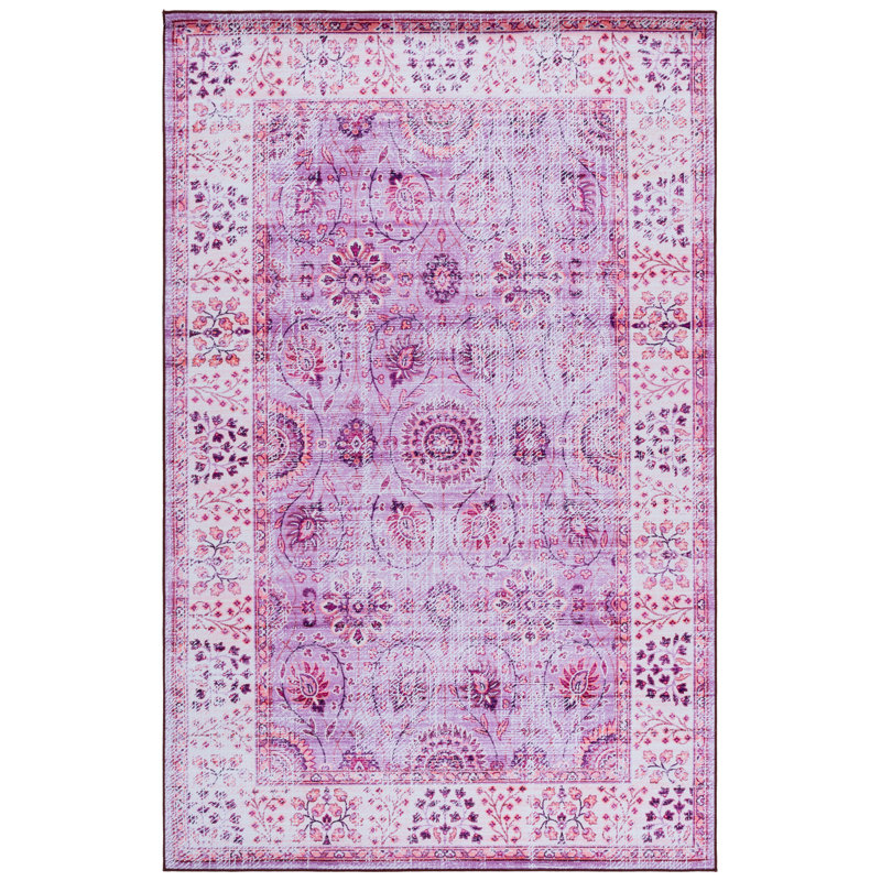 Tapis oriental performant lavable à la machine Tucson 204 M / W S / R, Carré 6 pi