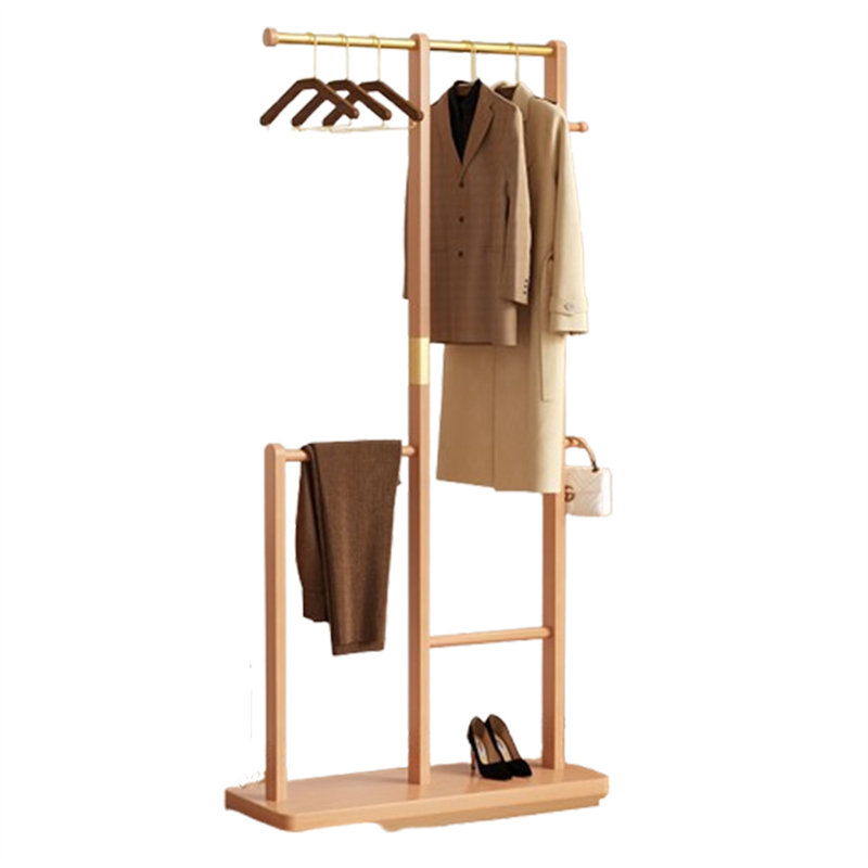 Porte-chapeaux en bois massif Aesthetic, Jaune