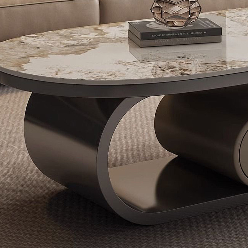 Ensemble de tables basses en pierre italienne, H 19,69 po x L 74,81 po x l 31,5 po
