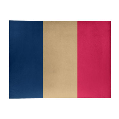 Tapis bleu marine/or kasota/rouge écarlate tissé à plat Minnesota