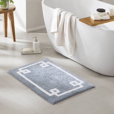 100% Cotton Tufted Bath Rug with Non-Slip Backing