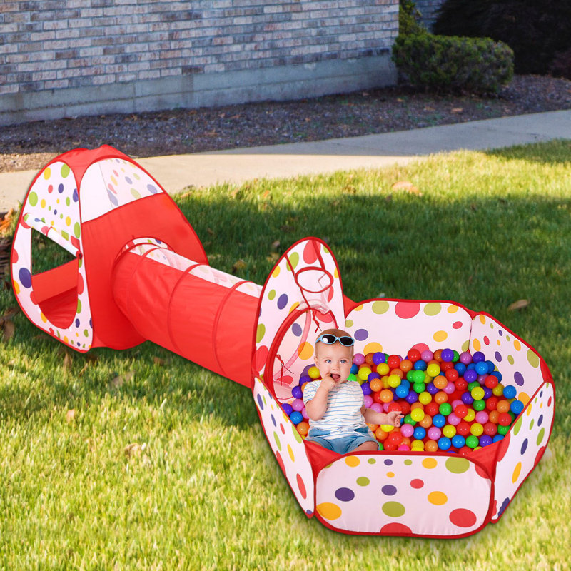 Tente de jeu intérieure / extérieure en polyester 3,42 po x 3,42 po avec transport, Rose