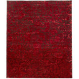 Milano Velvet hand-tufted Wool/Viscose Red Area Rug