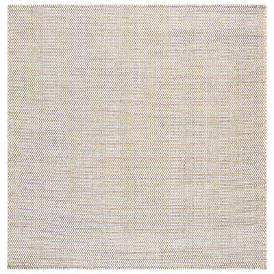 Natura Hand Woven Wool/Cotton Solid Color Rug in Beige/Ivory