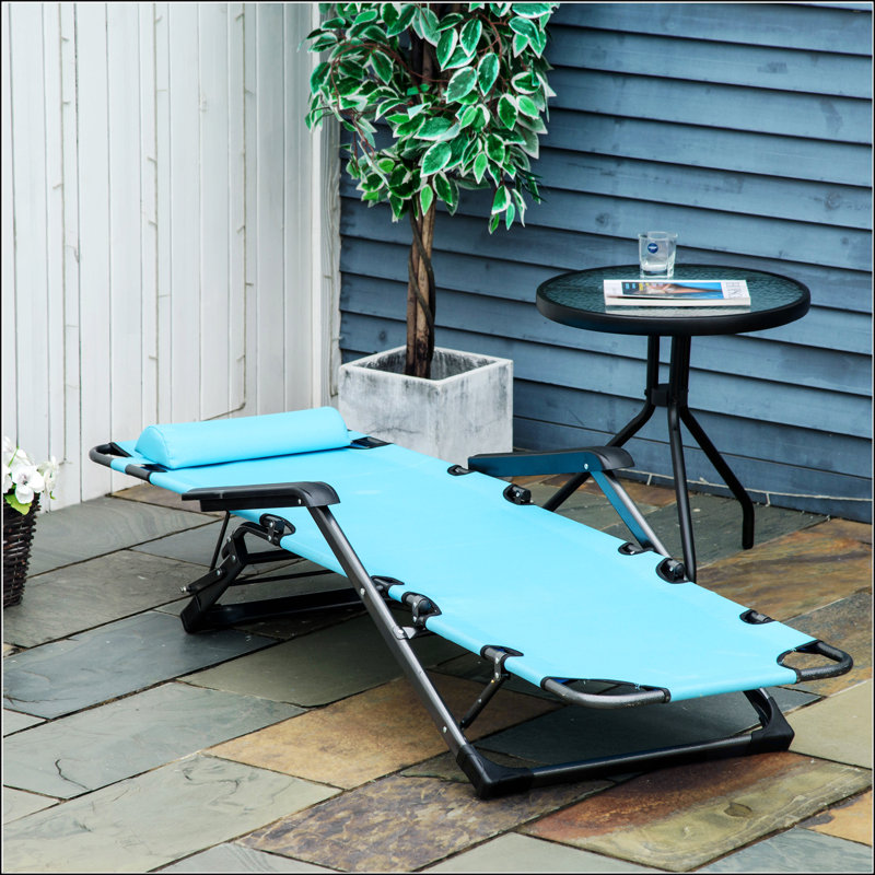 Chaise longue pliante pour l'extérieur
