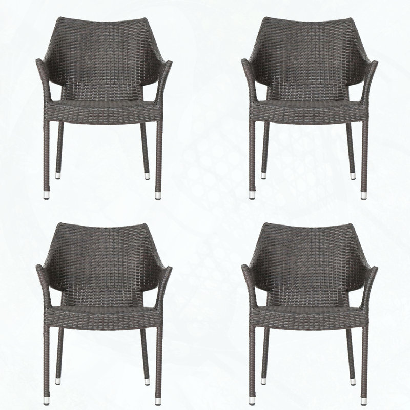 Chaise d'extérieur empilable en résine - durable et résistante aux intempéries, aucun assemblage requis