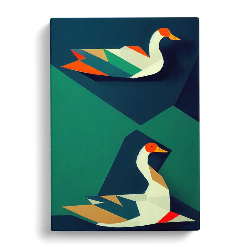Goose Polygon - Wrapped Canvas, 76cm H x 50cm W x 3cm D