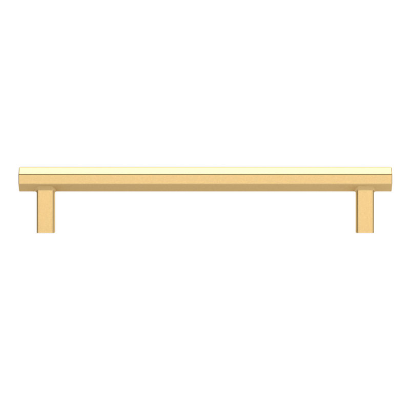 4418 Octagonal Pull, 6" CTC, Satin Brass