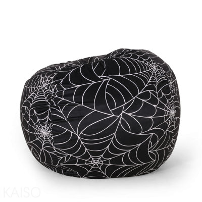 Fauteuil à billes d'Halloween de 3 pieds pour le salon - noir et blanc