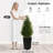 Faux Cedar Tree In Black Pot-UV Rated Potted Plant for Home Decor Outdoor or Indoor-2080438716
