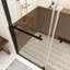 Porte de douche encadrée avec verre transparent l 60 po x H 74 po