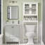 Germell Over-the-Toilet Storage, Over Toilet Bathroom Organizer with Tempered Glass Doors-88658606