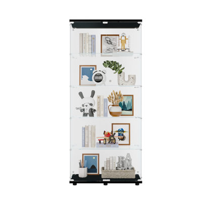 Vitrine à deux portes avec 5 tablettes