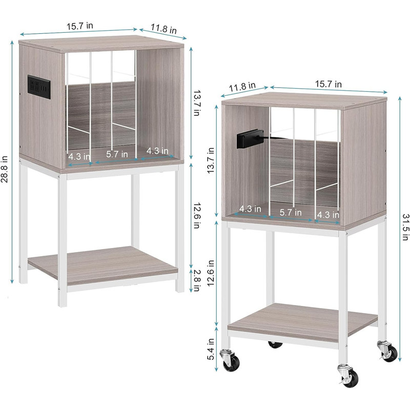 31.5'' H Media Shelves, White