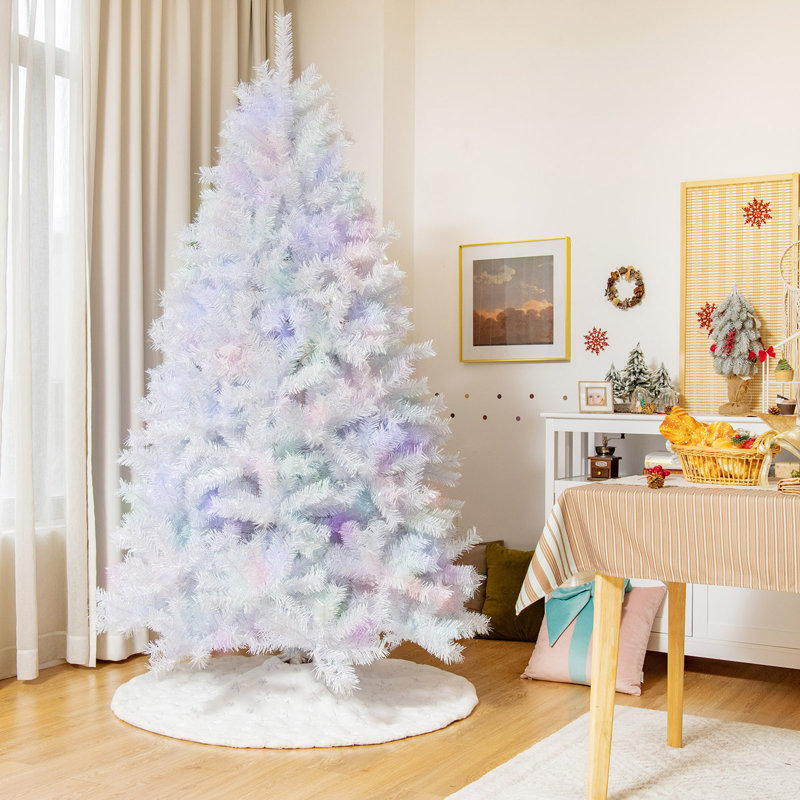 Arbre de Noël blanc en cachemire, H 7 po