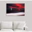 « blanc voilier et rouge coucher de soleil », impression sur toile-957663745