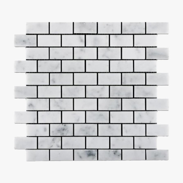 Carrara 12" x 12" Marble Mosaic Wall & Floor Tile