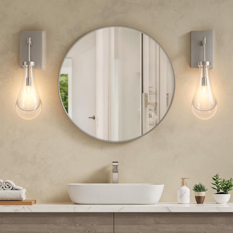 1 - Light Luxury Raindrop Wall Sconce, Brushed Nickel