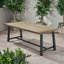 Table de salle à manger d'extérieur en bois d'acacia, gris / métal rustique-845106205-845106201
