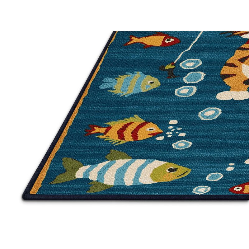  Tapis lavable avec gros chats et chats de pêche, Tapis de couloir 2 pi x 4 pi