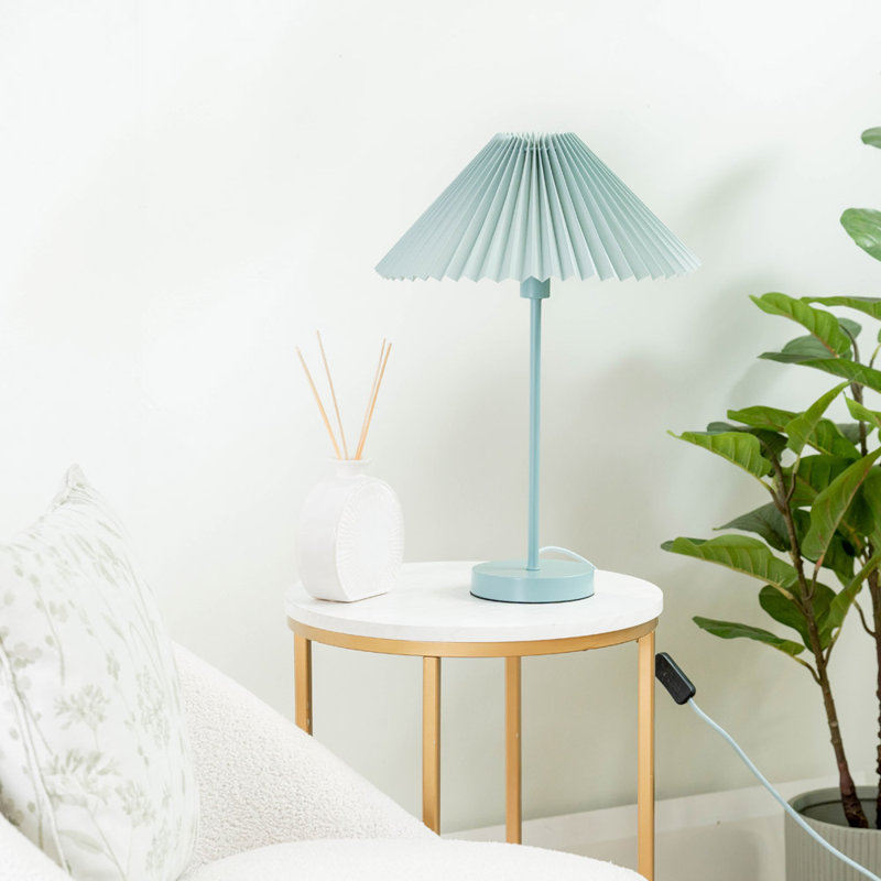 Kameron Metal Table Lamp, Blue, Yes