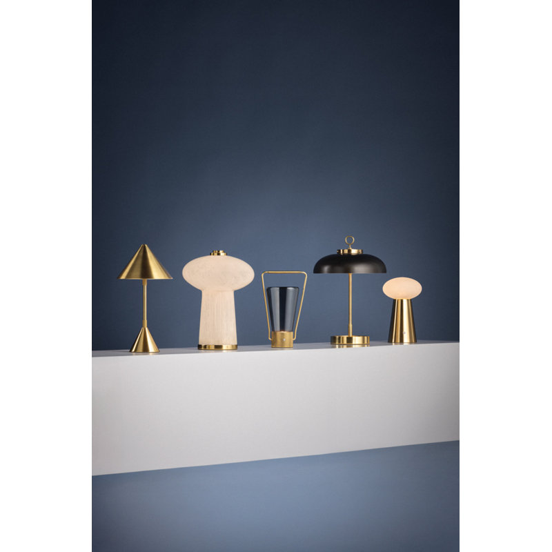 Booker Rechargeable Table Lamp in Aged Brass