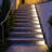 Silver Solar Powered Integrated LED Step Light Kit