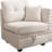 Vintage Modular Sectional Sofa, Convertible Multiple Combination Sofa Couch With Storage, Memory Foam, Vintage Copper Nail Modular Sectionals L-Row Module (1 Side Stool)-243794283