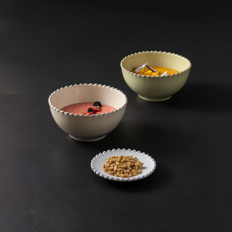 Pearl Handmade Stoneware Cereal Bowl, Lilly Green