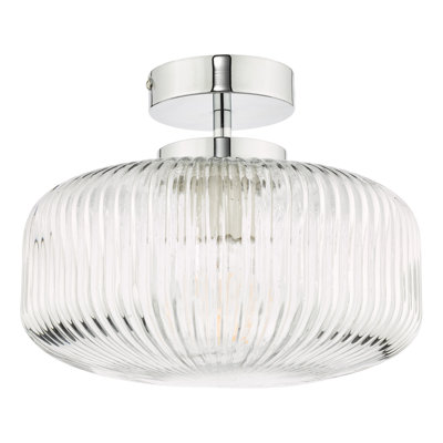 Prabhas Glass Semi Flush Mount