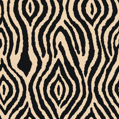 Papier peint à motif zébré avec motif animalier amovible