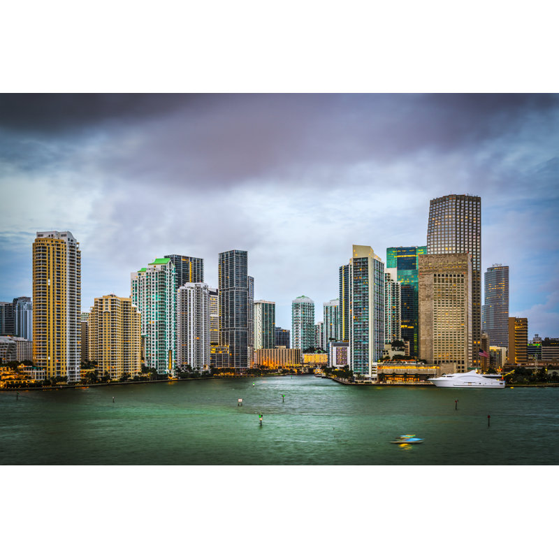 Florida Skyline by Leezardus - Wrapped Canvas Print, 30cm H x 46cm W x 3.8cm D