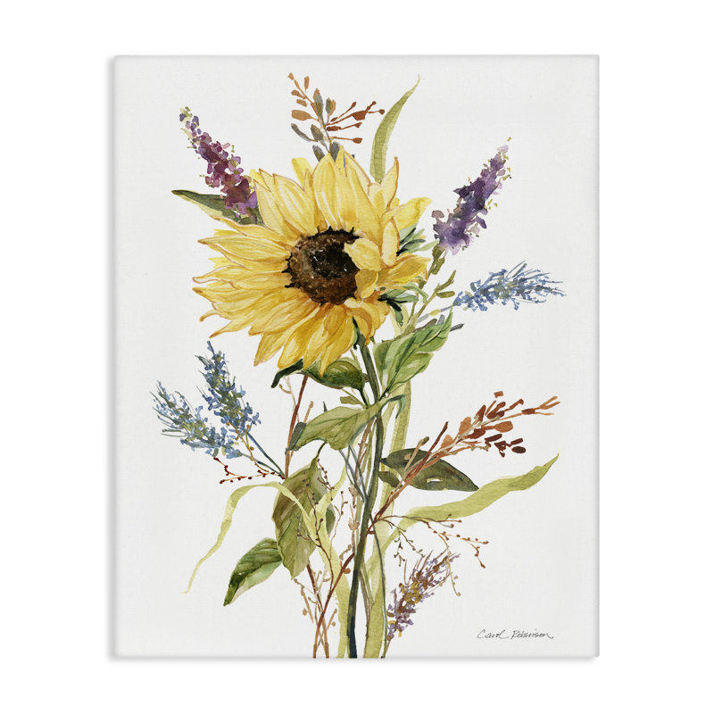 «Summer Wild Flower Bundle», art mural par Carol Robinson, H 48 po x l 36 po
