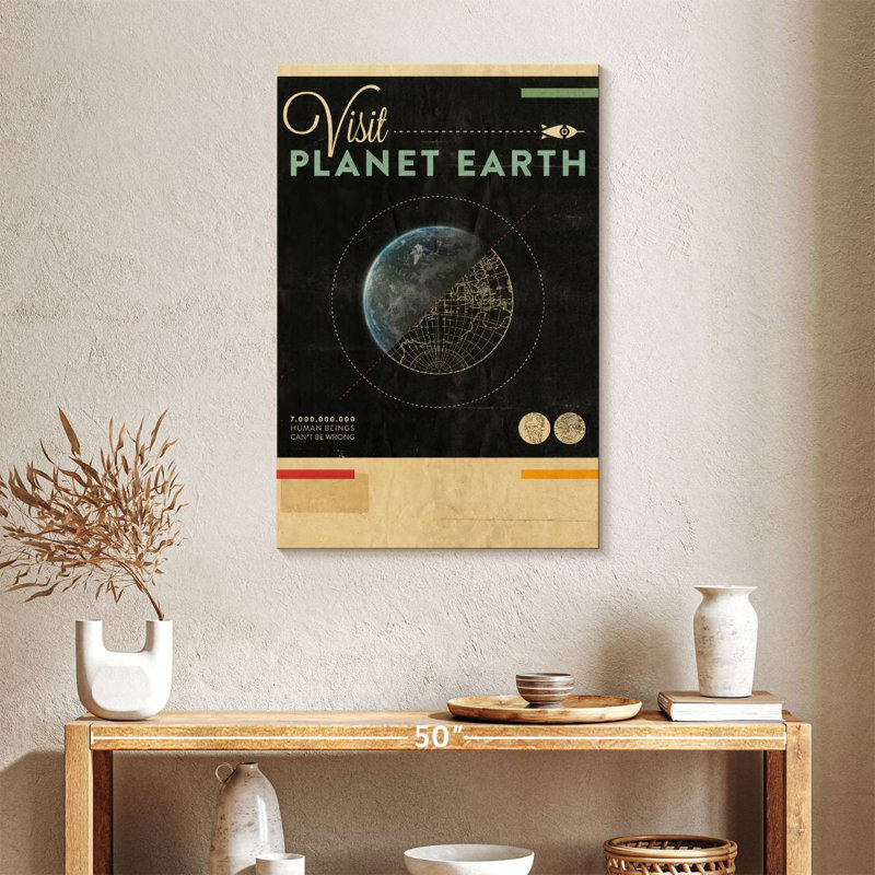 Oberle Visit Planet Earth, 36" H x 24" W
