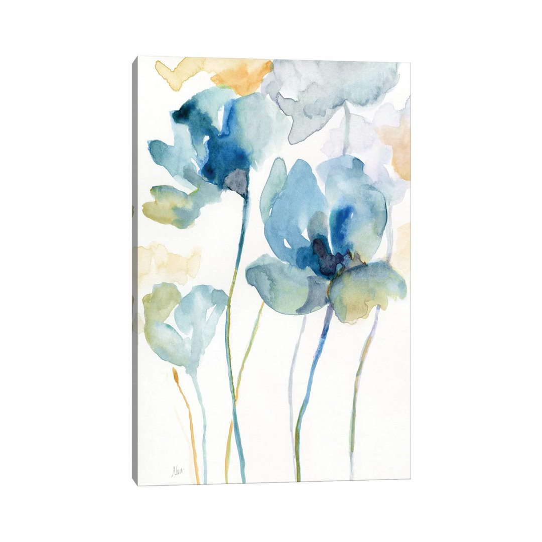 Wildflower Blues II by Nan - Painting Print on Canvas