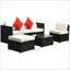 Ensemble de conversation moderne pour l'extérieur, ensemble de meubles de patio 6 pièces, ensemble de canapé modulaire d'extérieur