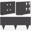 100 cm W Steel Lawn Edging Fencing-130008329-130008331
