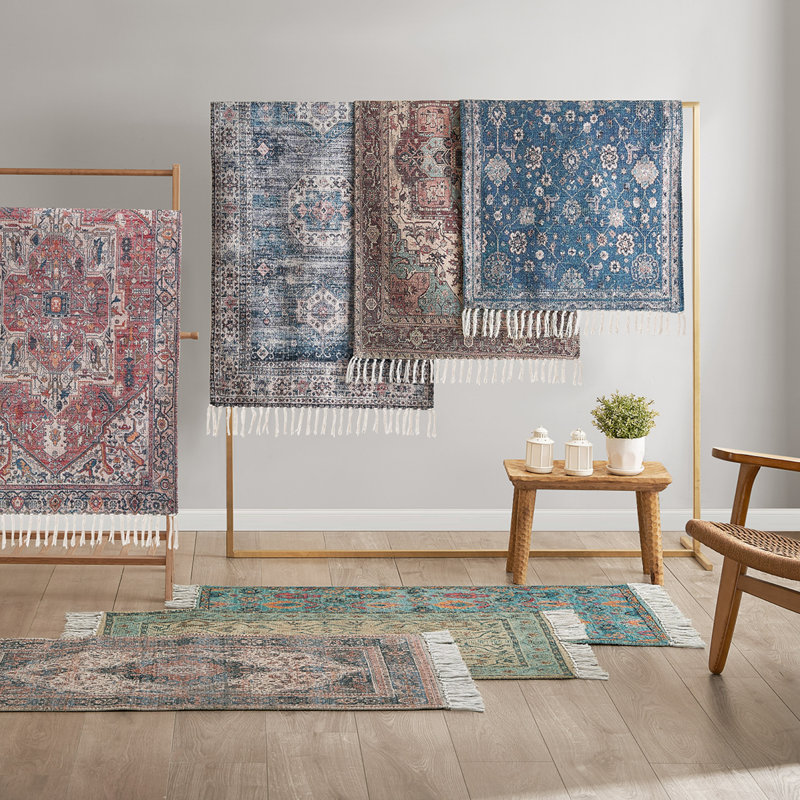 Jessica Simpson Machine Washable, Slip Resistant Accent and Runner Rugs with Fringe, Rectangle 2'2" x 4'3"