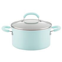 Cook N Home Nonstick Stockpot with Lid 10.5-Qt, Professional Deep Cooking  Pot Canning Stock Pot with Glass Lid, Turquoise