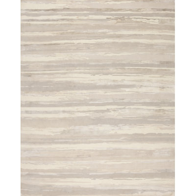 Modern Tibet Hand Knotted Striped Area Rug