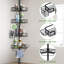 Black Stainless Steel Tension Pole Shower Caddy with Toothpaste Box, Adjustable Height Corner Organizer for Bathtub and Shower Single-2140251282-2122741025