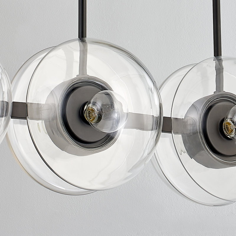 Kert 8 Light Linear, Black Brass