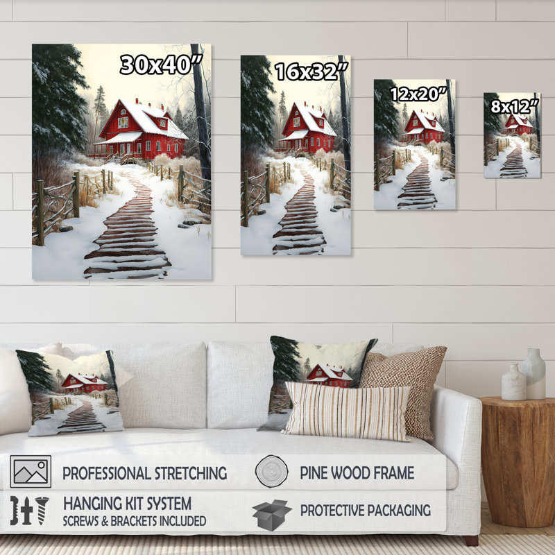 «Ashleh Cold Winter View On The Country III», reproduction sur toile, H 20 po x l 12 po x P 1 po, Toile tendue
