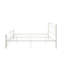 Lit moderne en métal moderne de couleur blanche, structure solide pour la stabilité, silencieuse et silencieuse, instructions d'assemblage faciles, aucun sommier requis, peut accueillir des matelas de 8 pouces et plus, capacité de poids de 600 lb